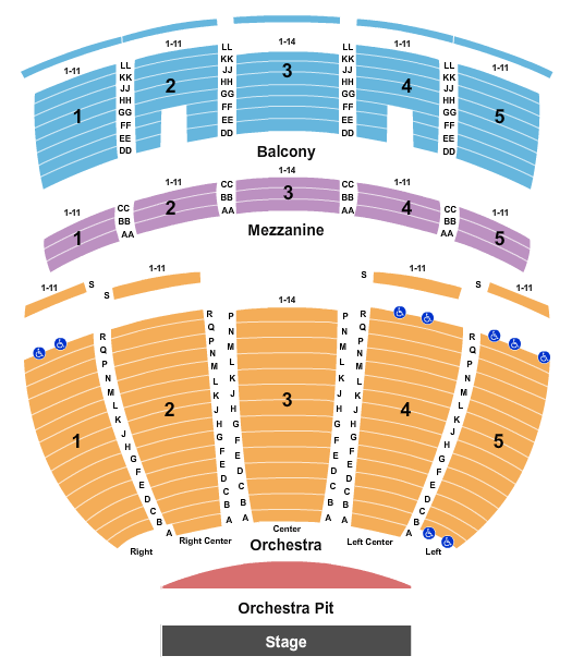 Virginia Theatre Seating Chart