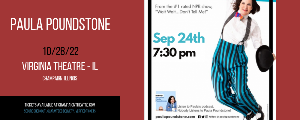 Paula Poundstone at Virginia Theatre tickets Paula Poundstone at Virginia Theatre