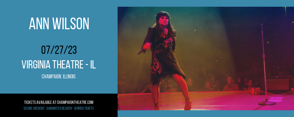 Ann Wilson at Virginia Theatre tickets Ann Wilson at Virginia Theatre
